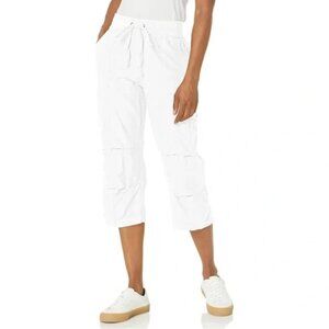 Tommy Hilfiger Alton White Soft Cargo Cuff Straight Leg Pants Small NWT
